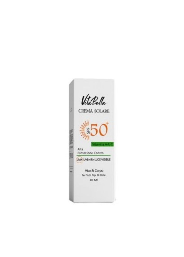 کرم ضد آفتاب spf۵۰ بی رنگ حجم ۴۰ میل ویتابلا