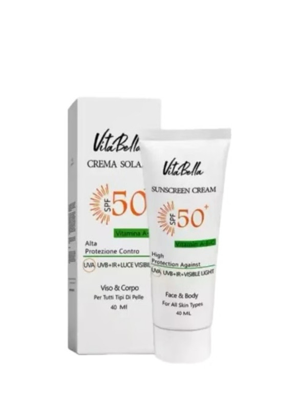 کرم ضد آفتاب spf۵۰ بی رنگ حجم ۴۰ میل ویتابلا